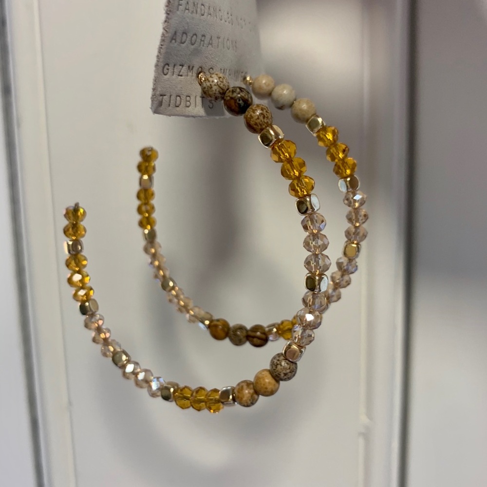 Anthropology Hoops Gold